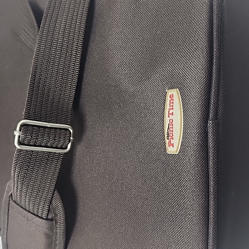 Picnic Time Brown Adjustable Straps Insulated Travel Wine Bag - Picture 11 of 11